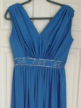 A medium-sized dark blue evening dress suitable for adults